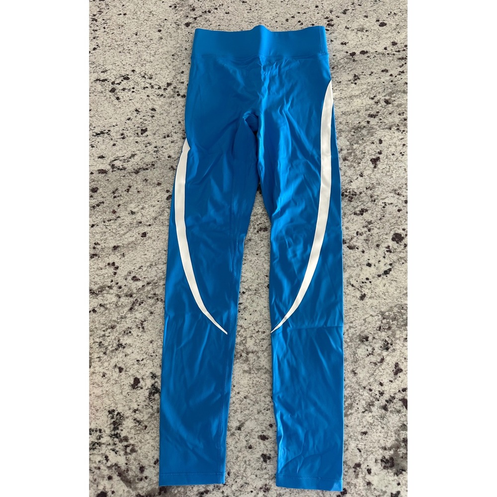 Bandier All Access Center Stage Contrast Leggings French Blue White Size XS